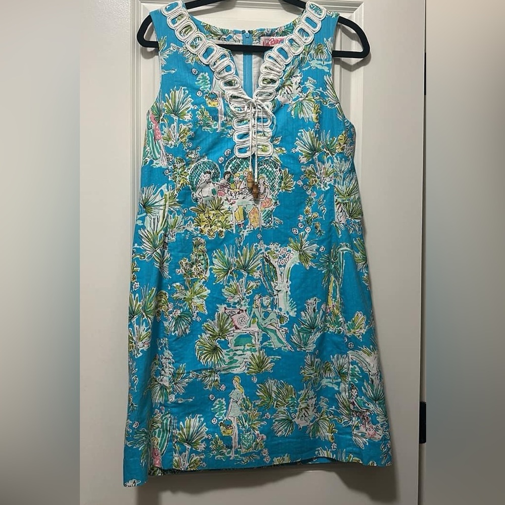 Originals Line Lilly Pulitzer Rare HTF Jungle Glam Toile Ricci shift size 10